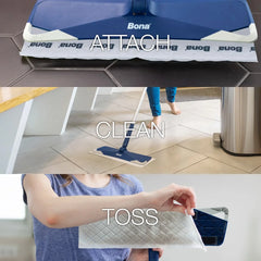 Bona Lemon Mint Cleaning Products Mop Refill Multi Surface Wet Mopping Cloths - 12ct: Ammonia-Free, Paraben-Free, Wood Pulp
