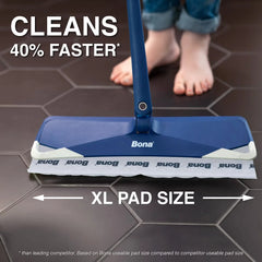 Bona Lemon Mint Cleaning Products Mop Refill Multi Surface Wet Mopping Cloths - 12ct: Ammonia-Free, Paraben-Free, Wood Pulp
