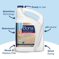 Bona Cleaning Products Wood Cleaner Spray + Mop Multi Purpose Floor Cleaner - Unscented