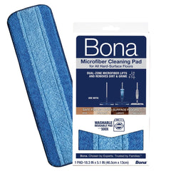 Bona Cleaning Products Multi Surface Microfiber Cleaning & Mopping Pad Reusable Mop Refills