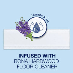 Bona Lavender Cleaning Products Mop Refill Wood Surface Wet Mopping Cloths - 12ct: Ammonia-Free, Paraben-Free, Sodium Lauryl Sulfate-Free